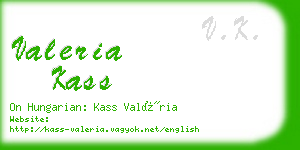 valeria kass business card